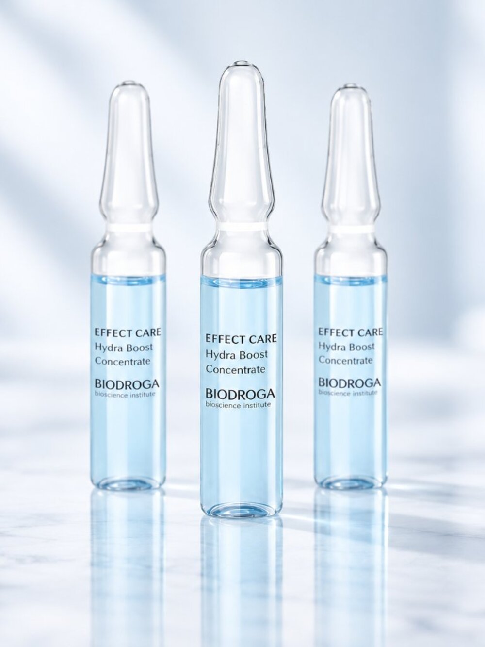 BIODROGA Effect Care Hydra Boost Concentrate – 3 × 2 mL Ampoules / 6 mL Total